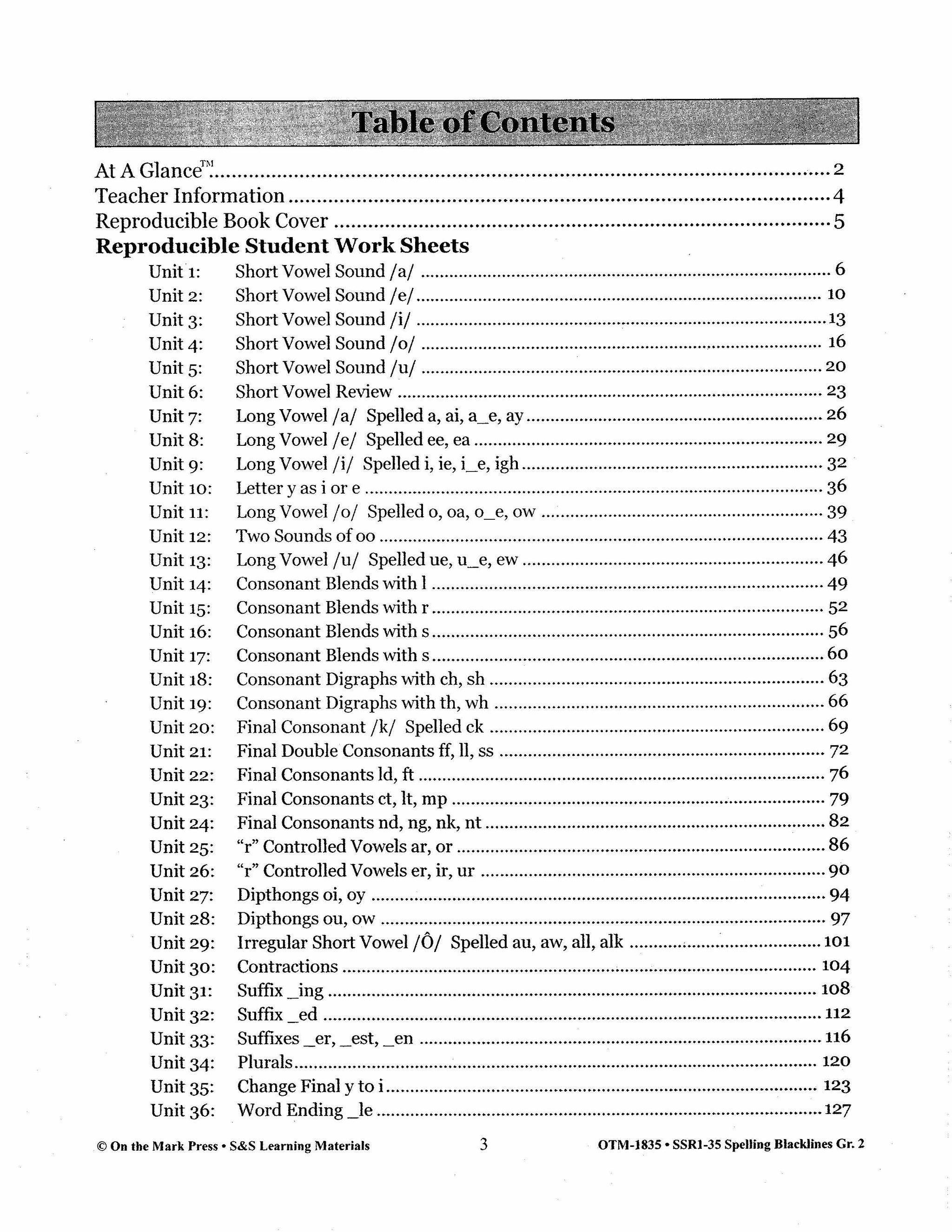 Spelling Grade 2 Worksheets - 36 Weeks - A FULL YEAR!