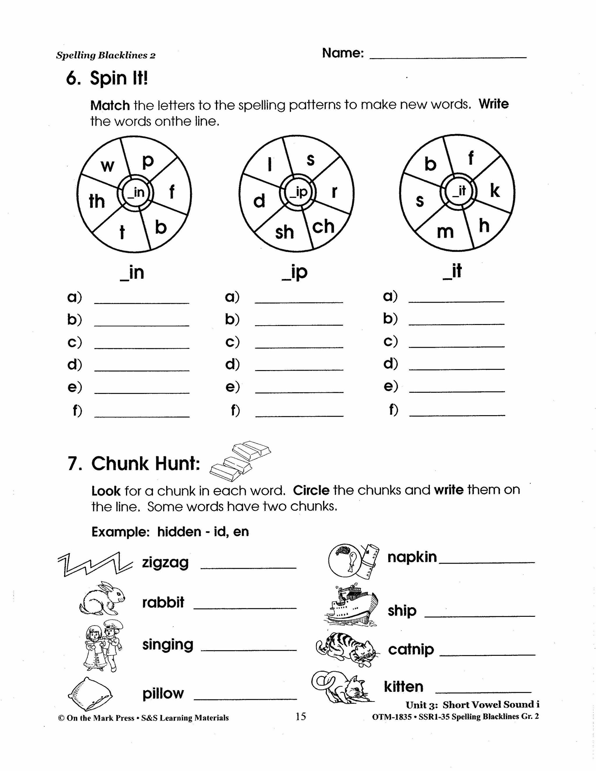 Spelling Grade 2 Worksheets - 36 Weeks - A FULL YEAR!