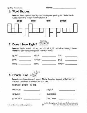 Spelling Grade 2 Worksheets - 36 Weeks - A FULL YEAR!