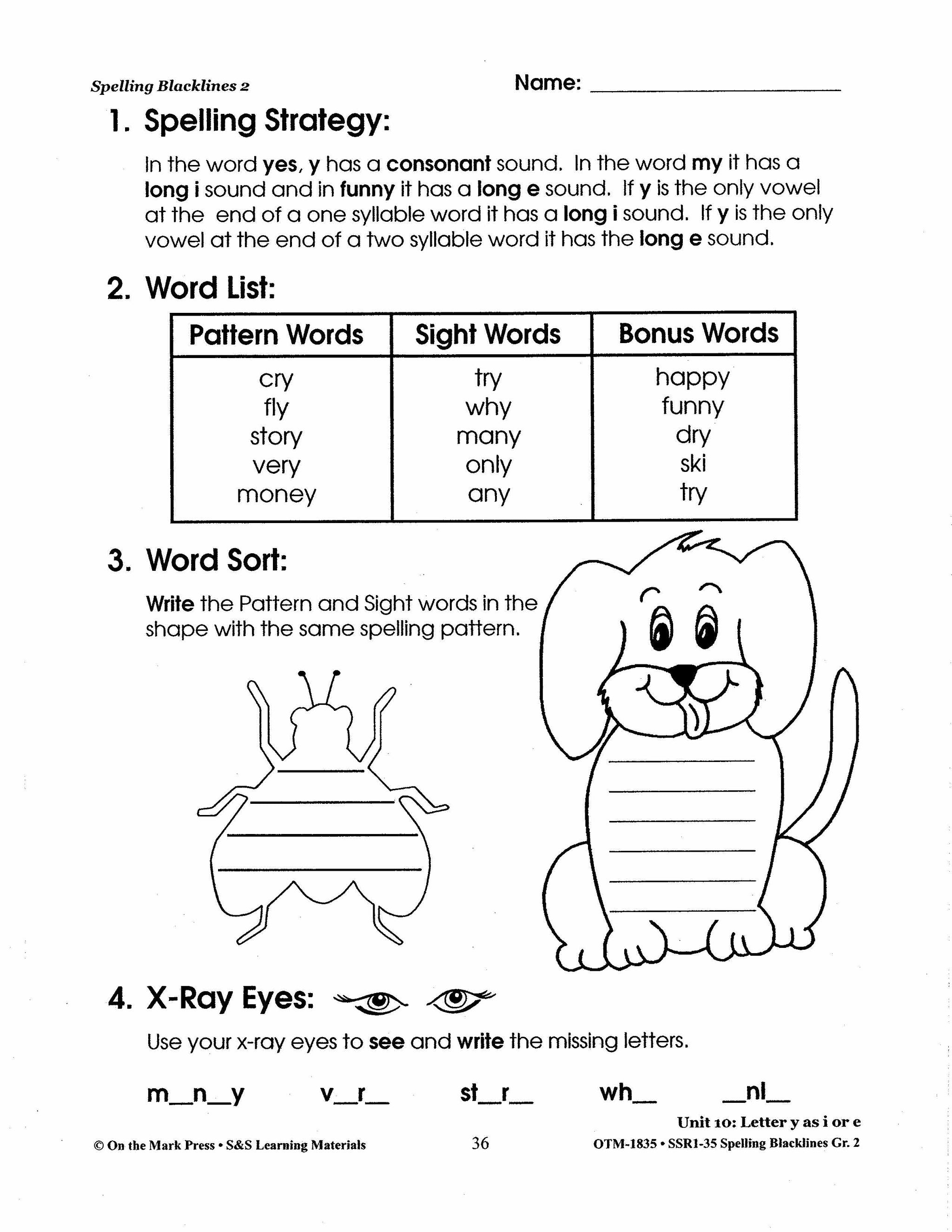 Spelling Grade 2 Worksheets - 36 Weeks - A FULL YEAR!