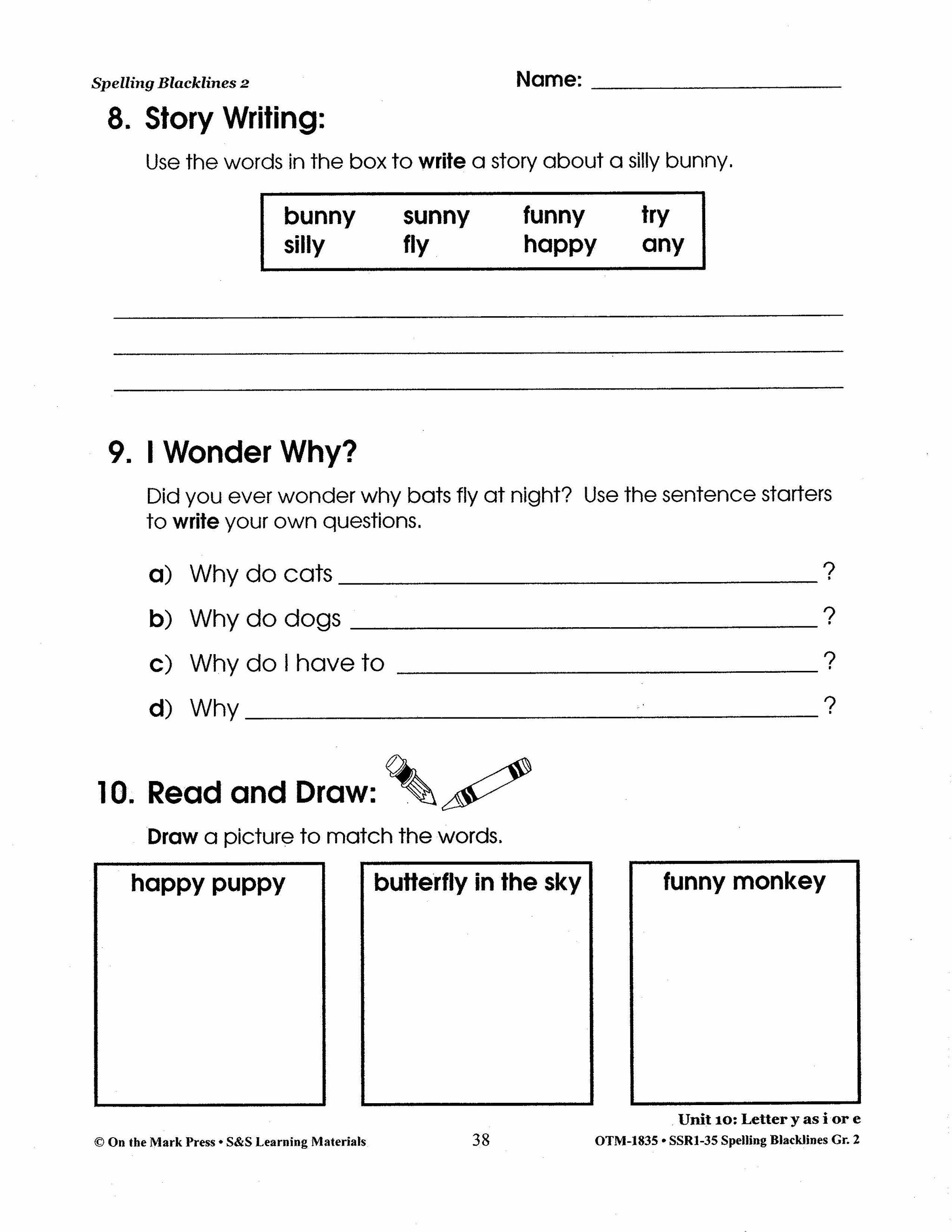 Spelling Grade 2 Worksheets - 36 Weeks - A FULL YEAR!