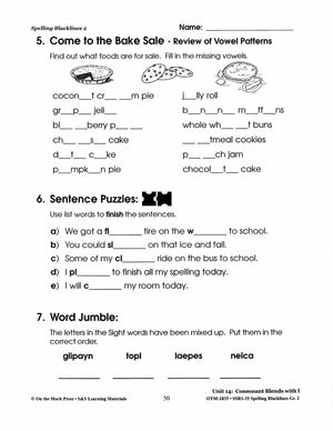 Spelling Grade 2 Worksheets - 36 Weeks - A FULL YEAR!