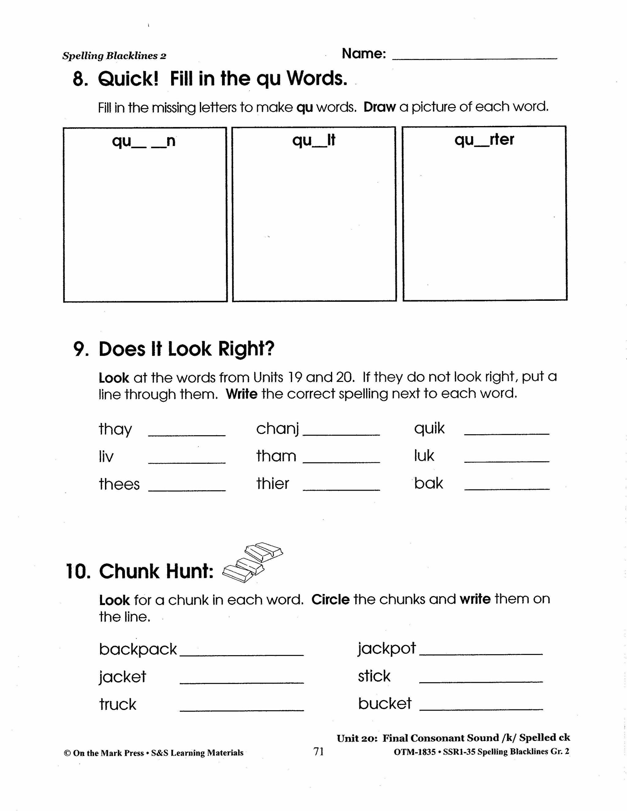 Spelling Grade 2 Worksheets - 36 Weeks - A FULL YEAR!