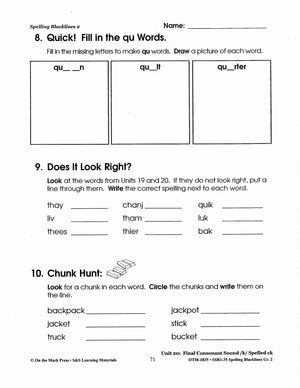 Spelling Grade 2 Worksheets - 36 Weeks - A FULL YEAR!