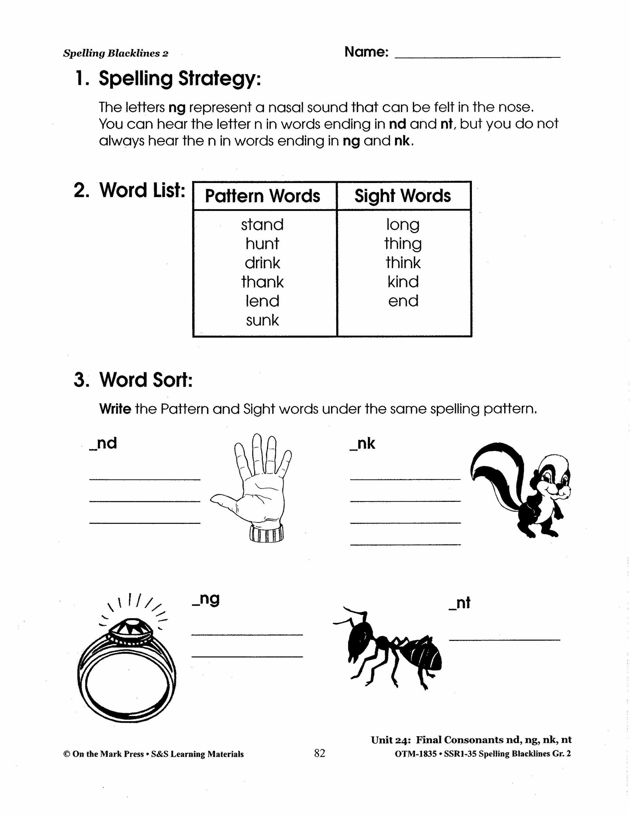 Spelling Grade 2 Worksheets - 36 Weeks - A FULL YEAR!