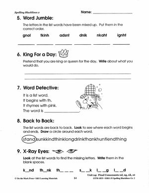 Spelling Grade 2 Worksheets - 36 Weeks - A FULL YEAR!