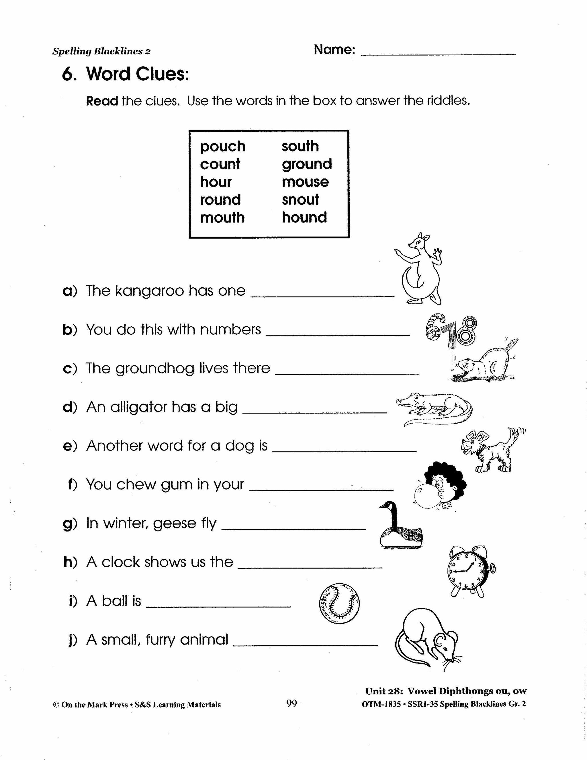 Spelling Grade 2 Worksheets - 36 Weeks - A FULL YEAR!
