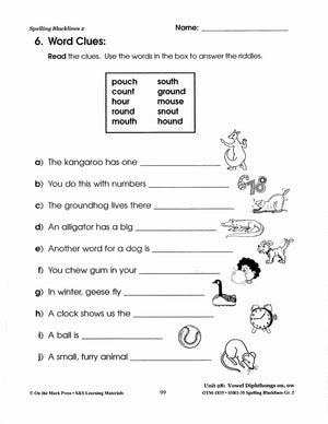 Spelling Grade 2 Worksheets - 36 Weeks - A FULL YEAR!