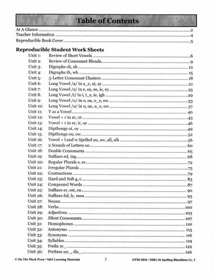 Spelling Grade 3 Worksheets - 36 Weeks - A FULL YEAR!