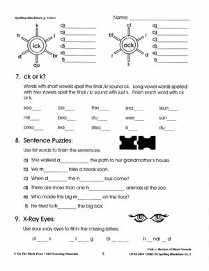 Spelling Grade 3 Worksheets - 36 Weeks - A FULL YEAR!