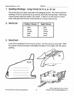 Spelling Grade 3 Worksheets - 36 Weeks - A FULL YEAR!