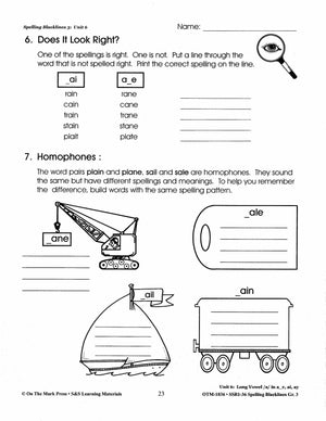 Spelling Grade 3 Worksheets - 36 Weeks - A FULL YEAR!