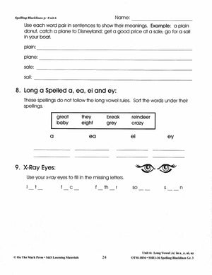 Spelling Grade 3 Worksheets - 36 Weeks - A FULL YEAR!