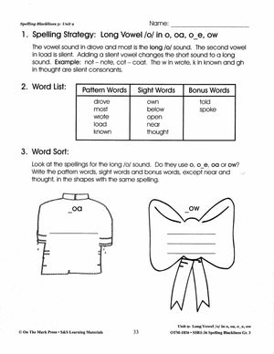 Spelling Grade 3 Worksheets - 36 Weeks - A FULL YEAR!