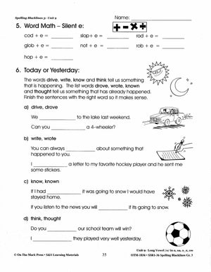 Spelling Grade 3 Worksheets - 36 Weeks - A FULL YEAR!
