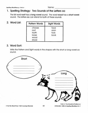 Spelling Grade 3 Worksheets - 36 Weeks - A FULL YEAR!