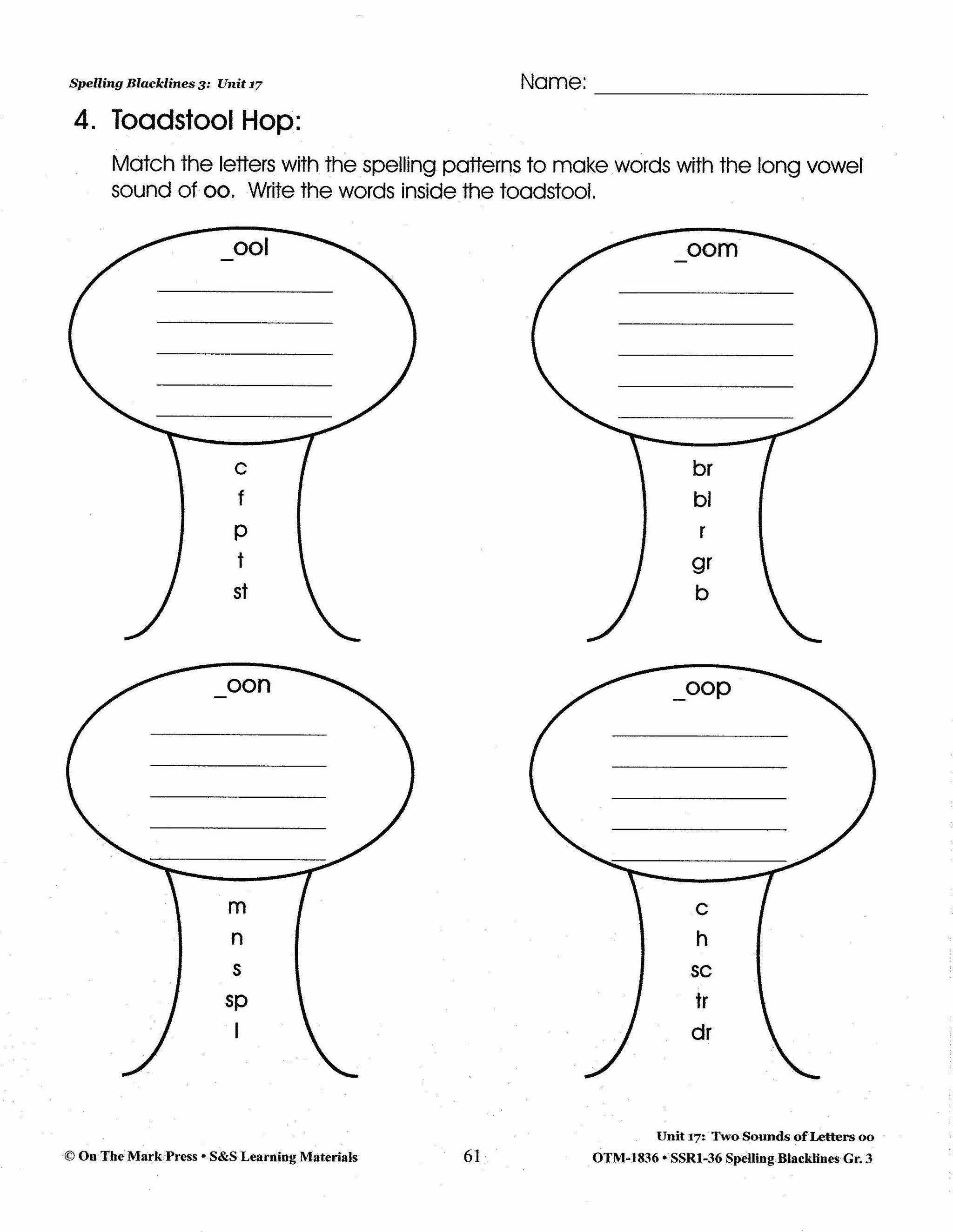 Spelling Grade 3 Worksheets - 36 Weeks - A FULL YEAR!