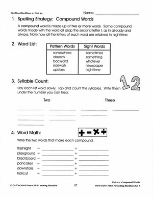 Spelling Grade 3 Worksheets - 36 Weeks - A FULL YEAR!