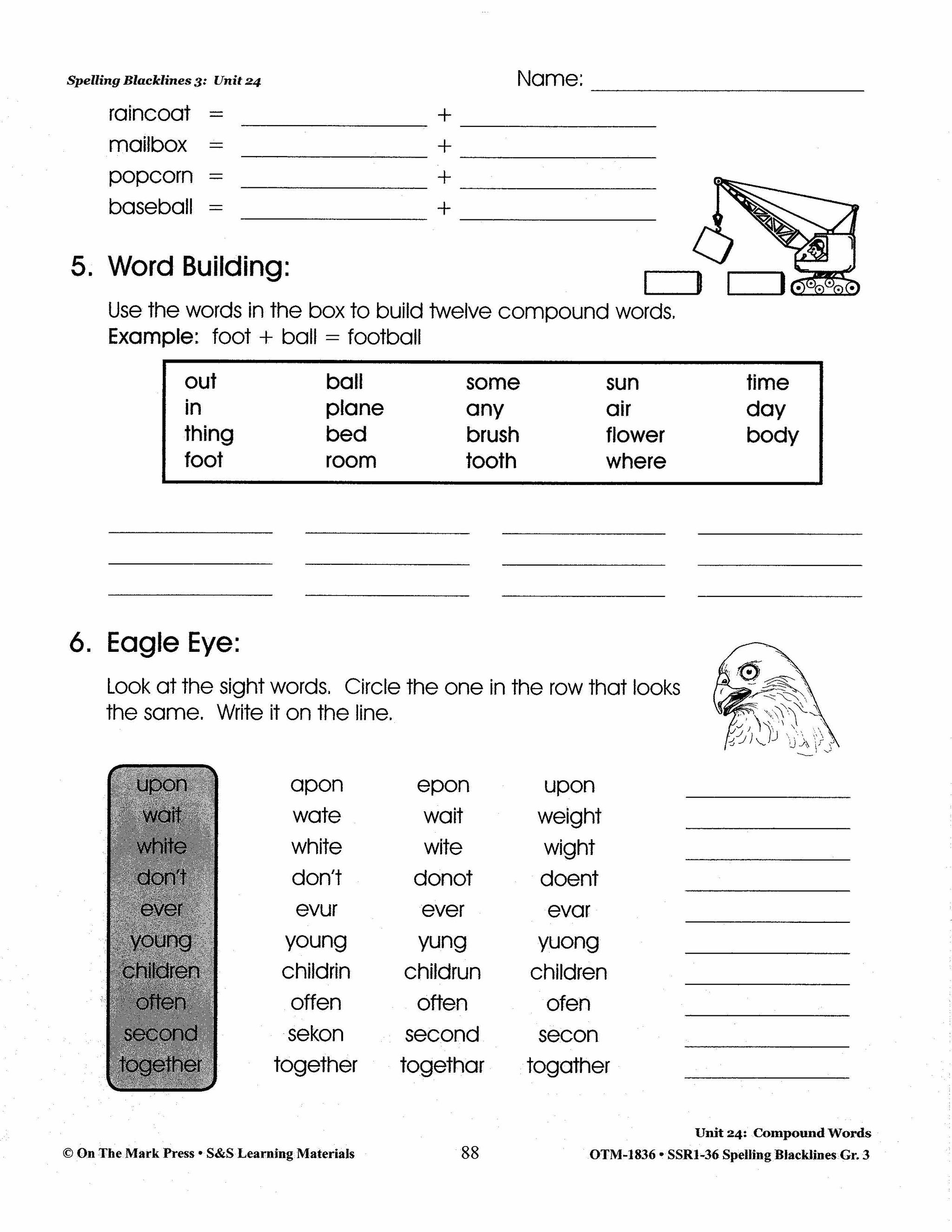 Spelling Grade 3 Worksheets - 36 Weeks - A FULL YEAR!