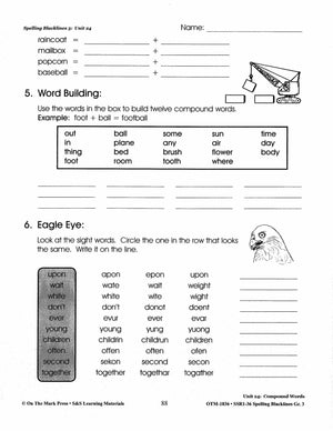 Spelling Grade 3 Worksheets - 36 Weeks - A FULL YEAR!