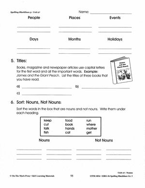 Spelling Grade 3 Worksheets - 36 Weeks - A FULL YEAR!