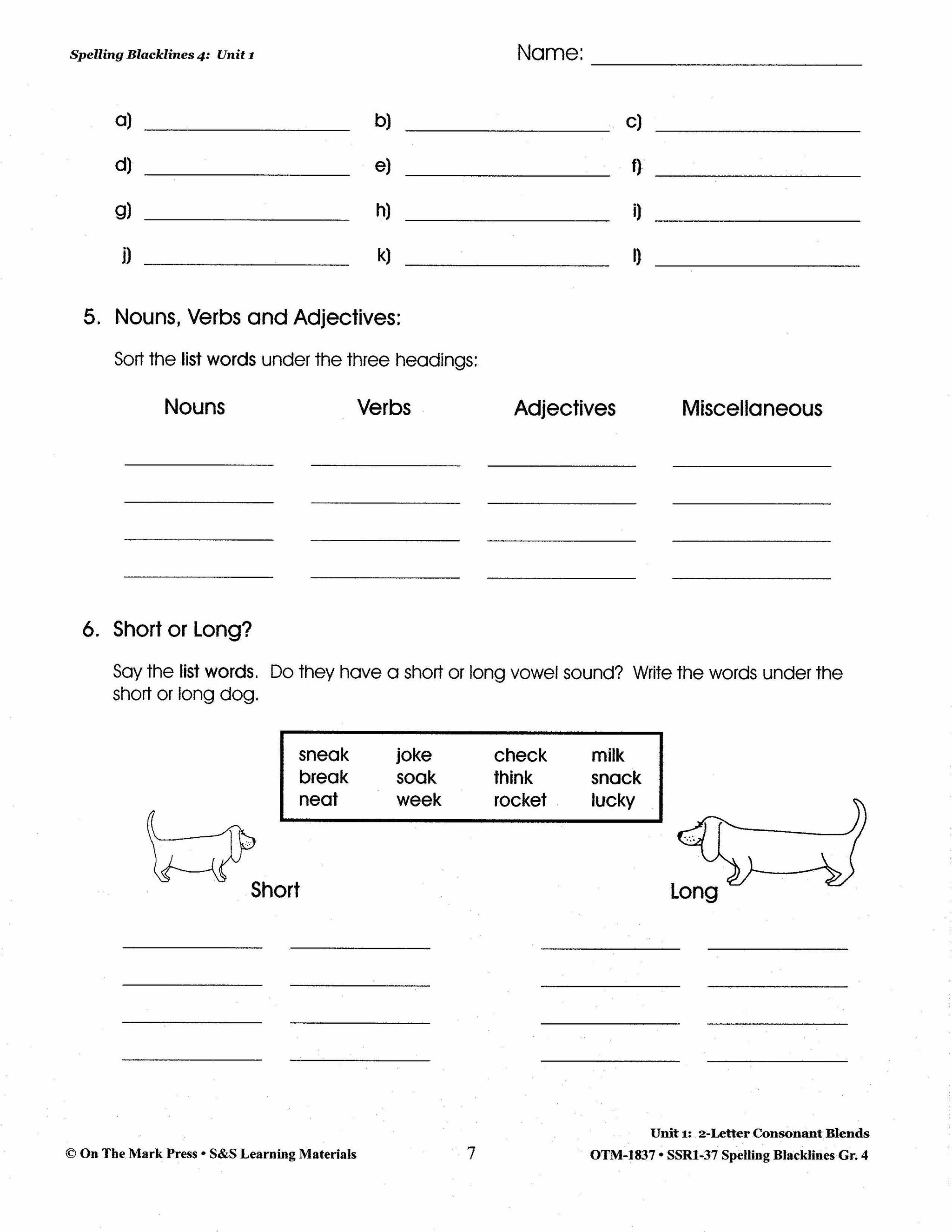Spelling Grade 4 Worksheets - 36 Weeks - A FULL YEAR!