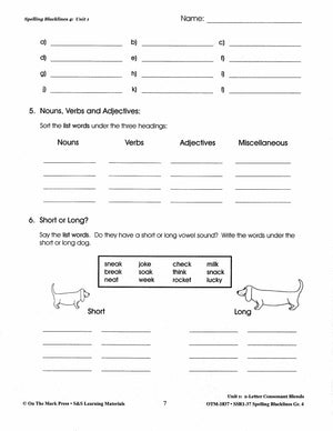 Spelling Grade 4 Worksheets - 36 Weeks - A FULL YEAR!