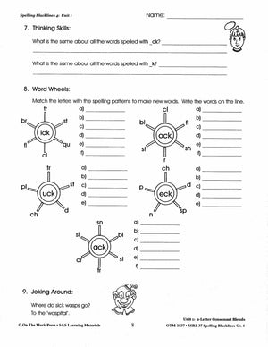 Spelling Grade 4 Worksheets - 36 Weeks - A FULL YEAR!