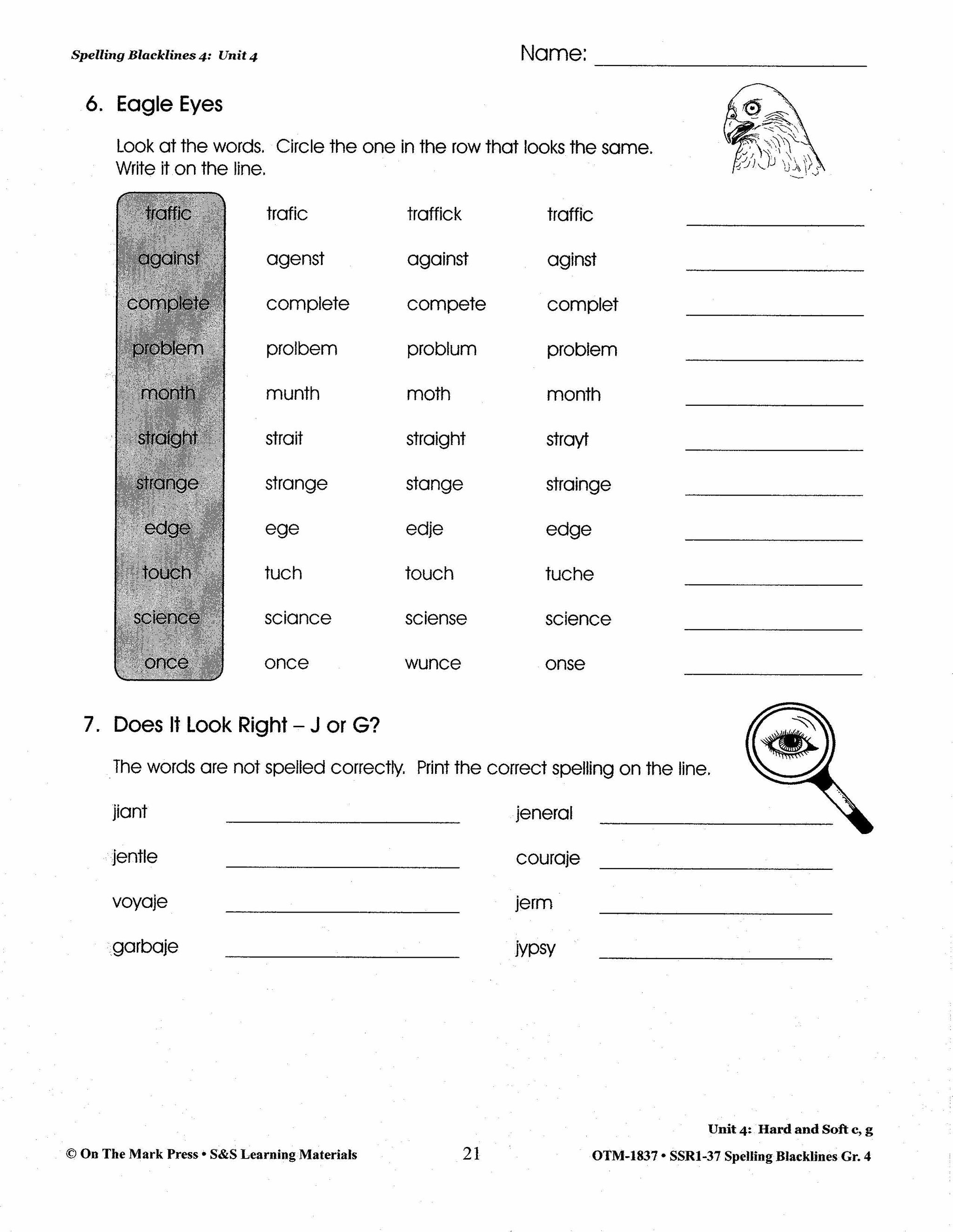 Spelling Grade 4 Worksheets - 36 Weeks - A FULL YEAR!