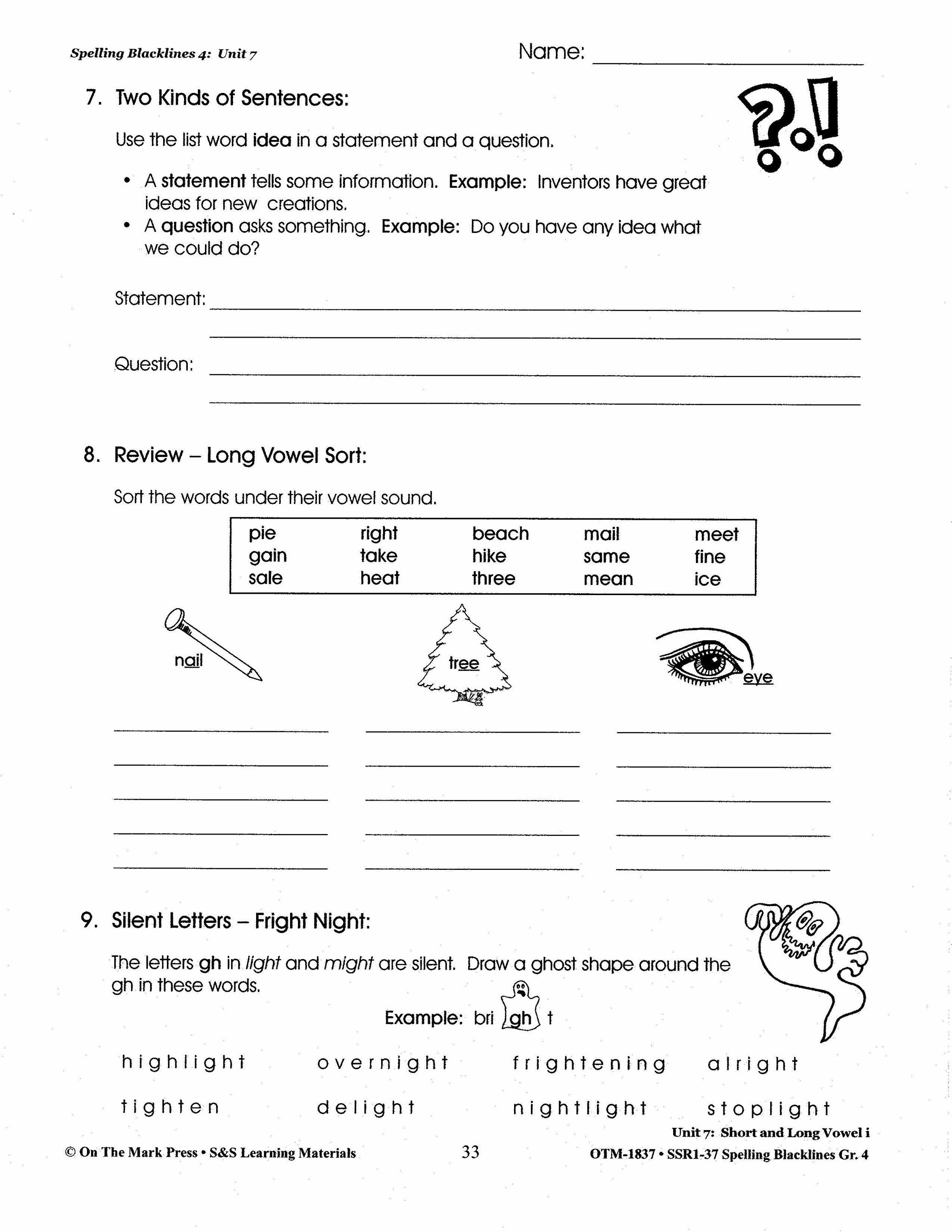 Spelling Grade 4 Worksheets - 36 Weeks - A FULL YEAR!