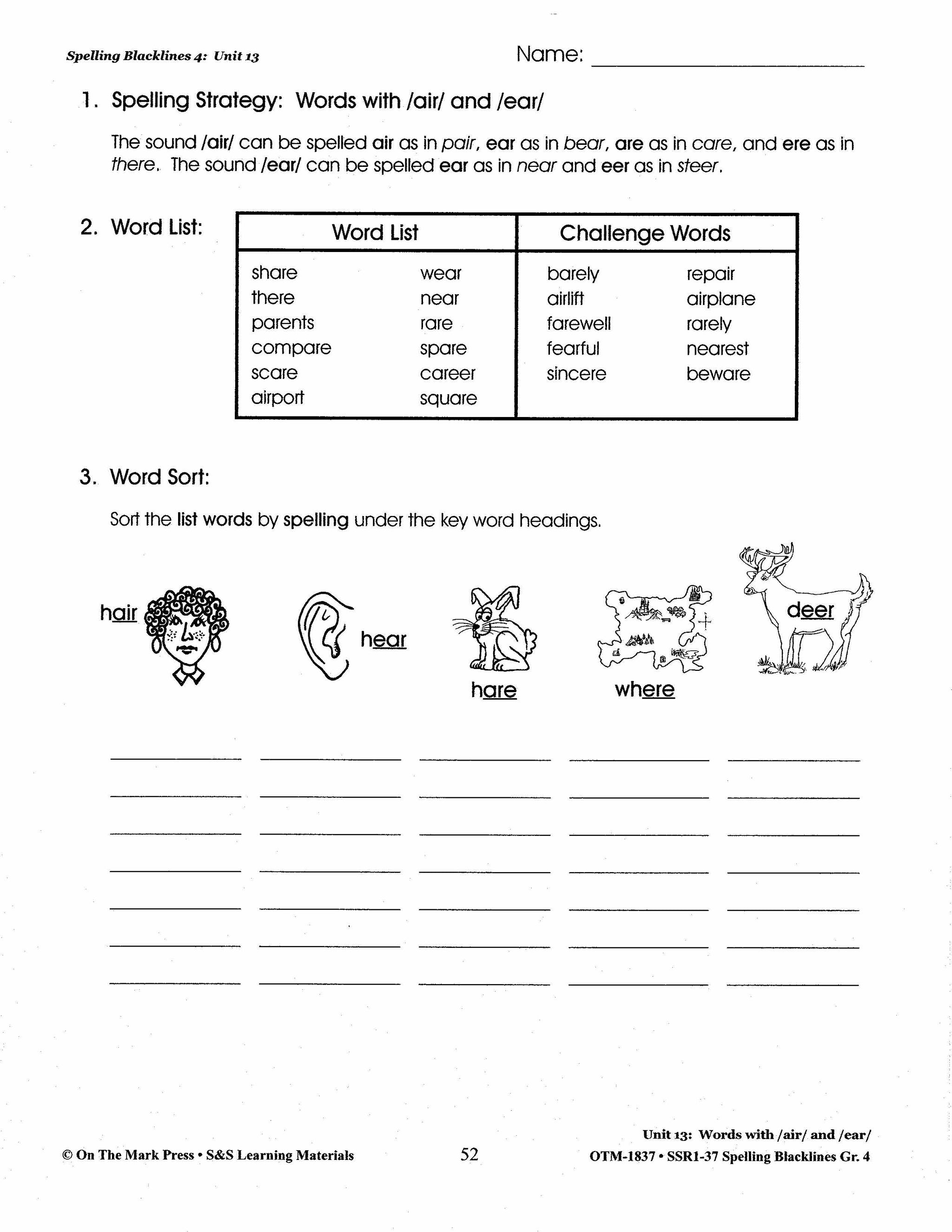 Spelling Grade 4 Worksheets - 36 Weeks - A FULL YEAR!