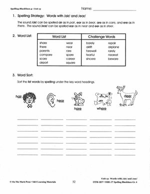 Spelling Grade 4 Worksheets - 36 Weeks - A FULL YEAR!