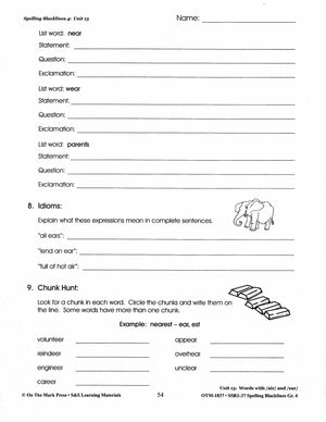 Spelling Grade 4 Worksheets - 36 Weeks - A FULL YEAR!