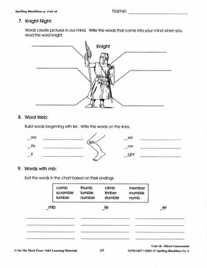 Spelling Grade 4 Worksheets - 36 Weeks - A FULL YEAR!