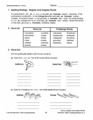 Spelling Grade 4 Worksheets - 36 Weeks - A FULL YEAR!