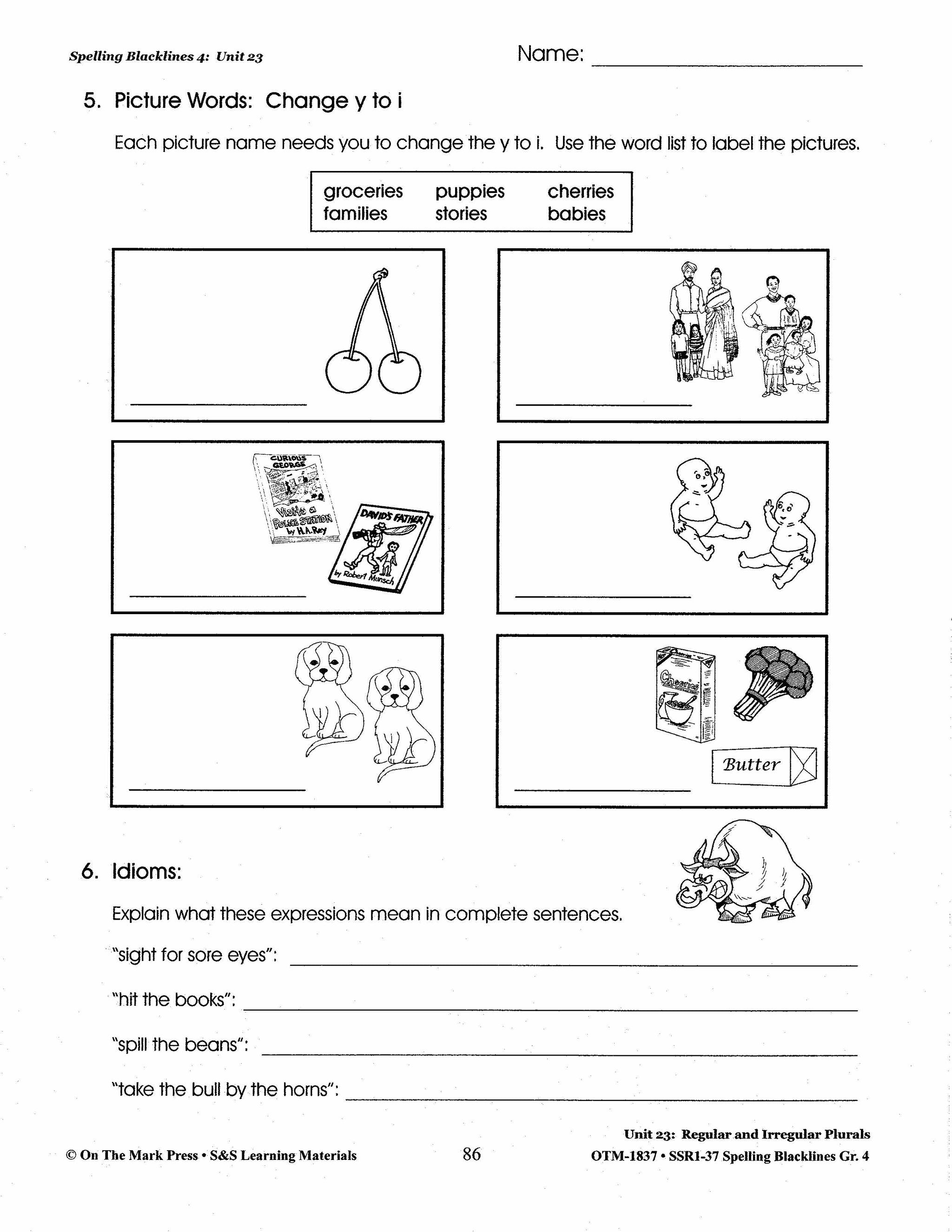 Spelling Grade 4 Worksheets - 36 Weeks - A FULL YEAR!