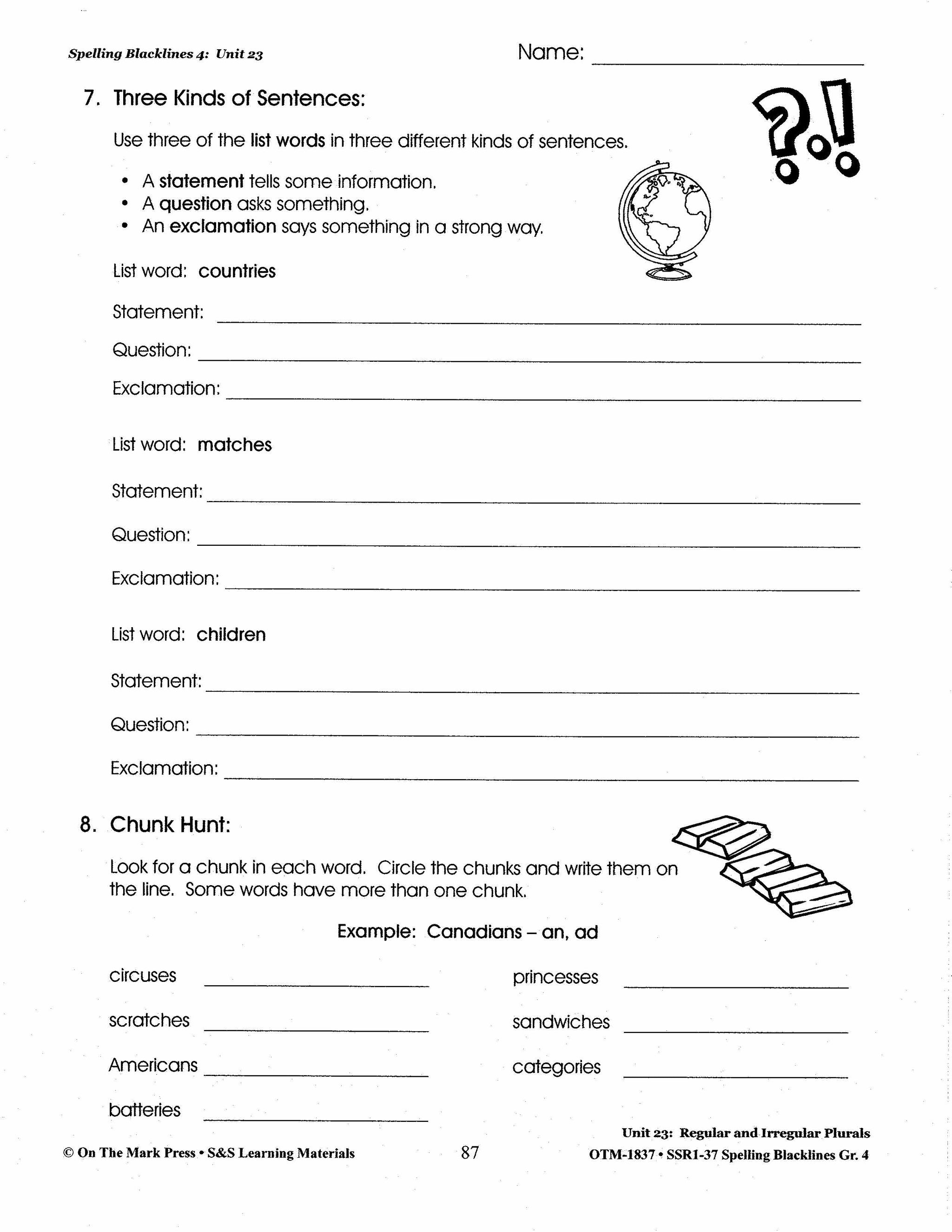 Spelling Grade 4 Worksheets - 36 Weeks - A FULL YEAR!