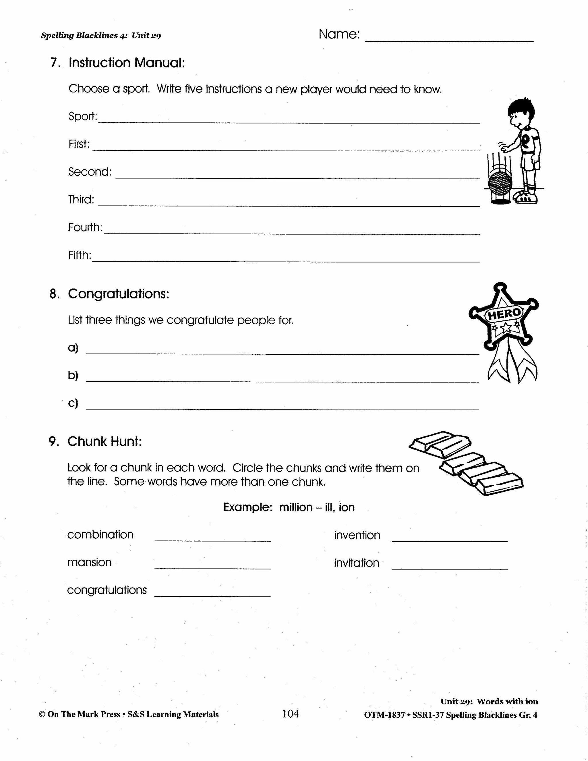 Spelling Grade 4 Worksheets - 36 Weeks - A FULL YEAR!