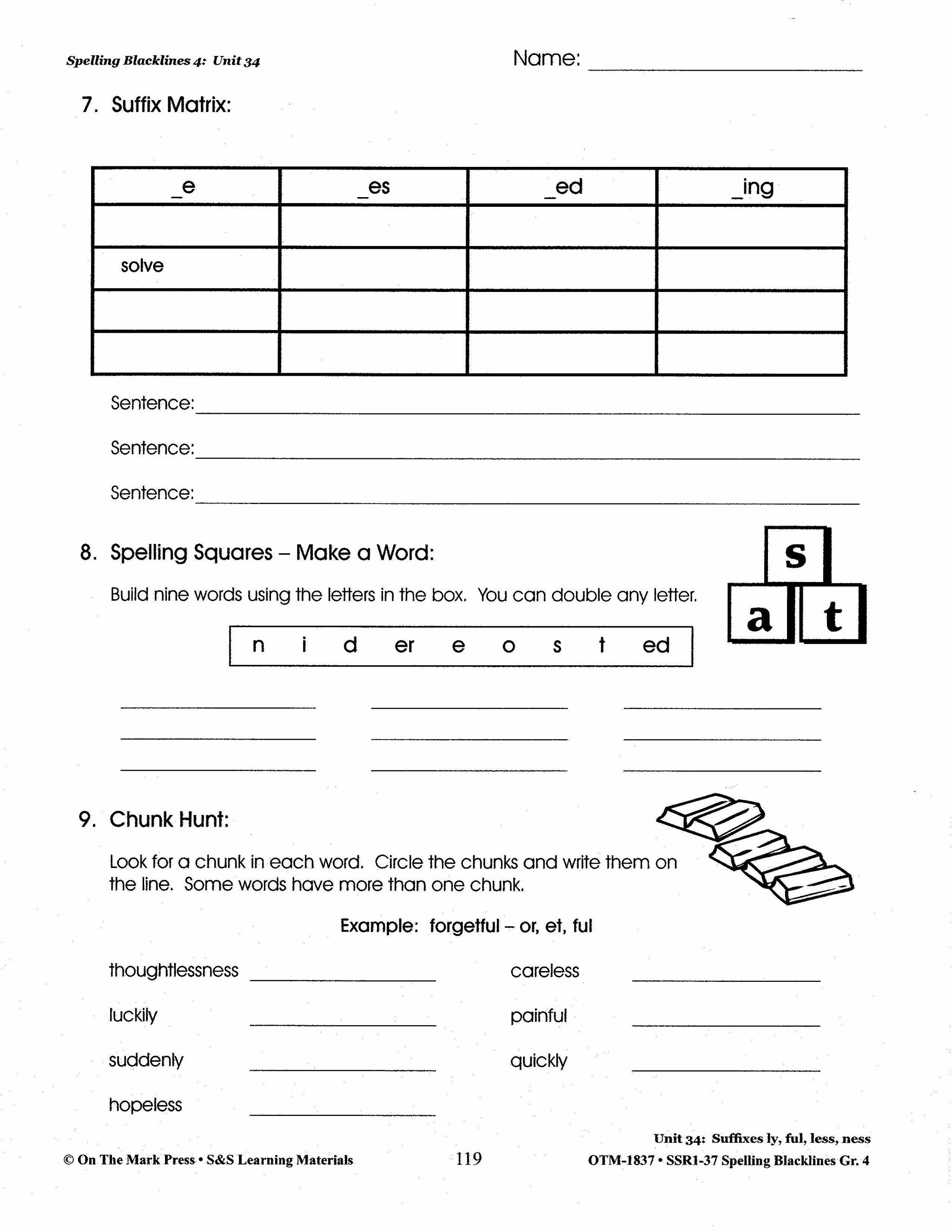 Spelling Grade 4 Worksheets - 36 Weeks - A FULL YEAR!