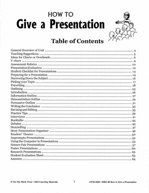 How to Give a Presentation Grades 4-6