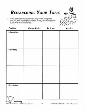 How to Give a Presentation Grades 4-6