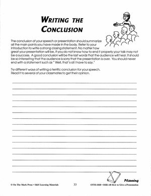 How to Give a Presentation Grades 4-6