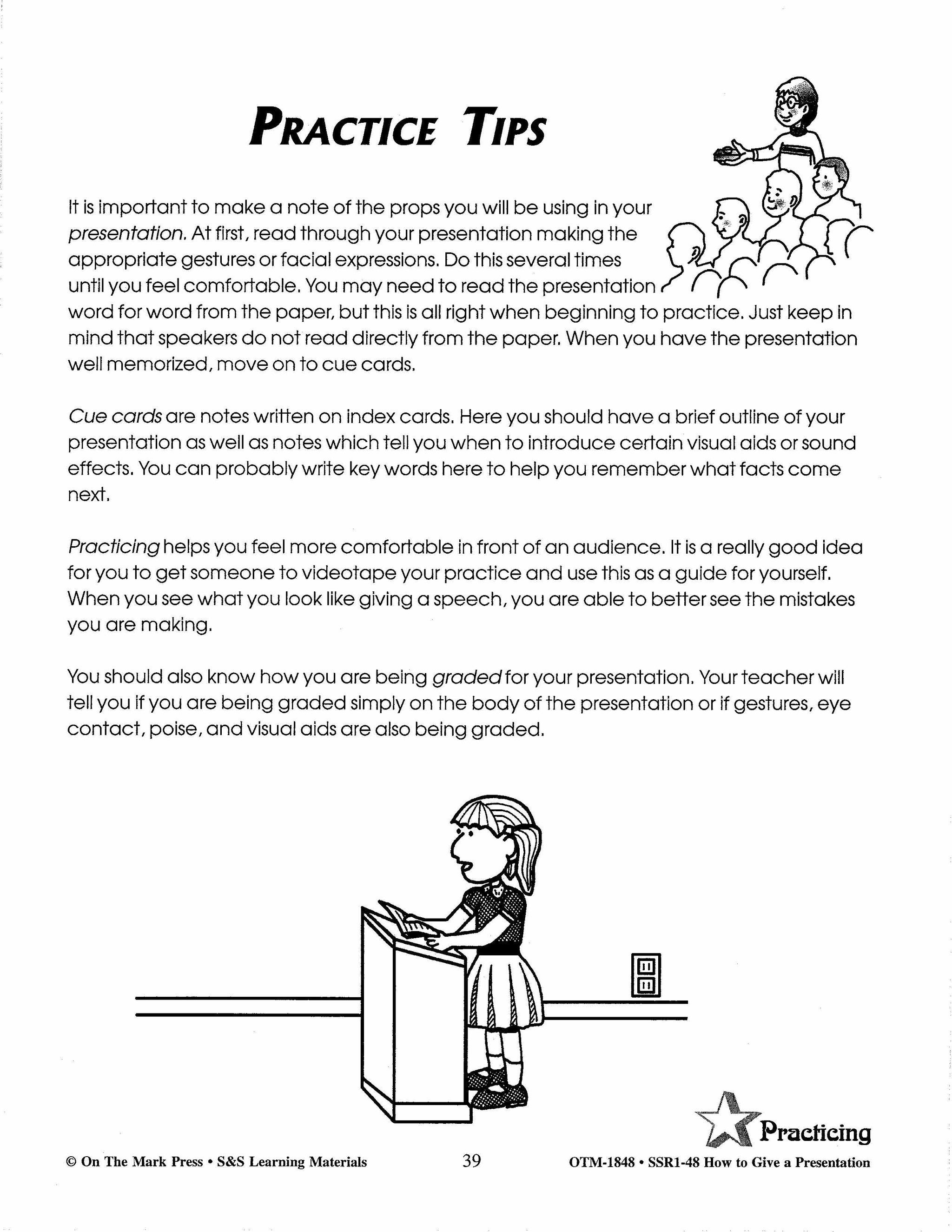 How to Give a Presentation Grades 4-6