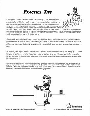 How to Give a Presentation Grades 4-6