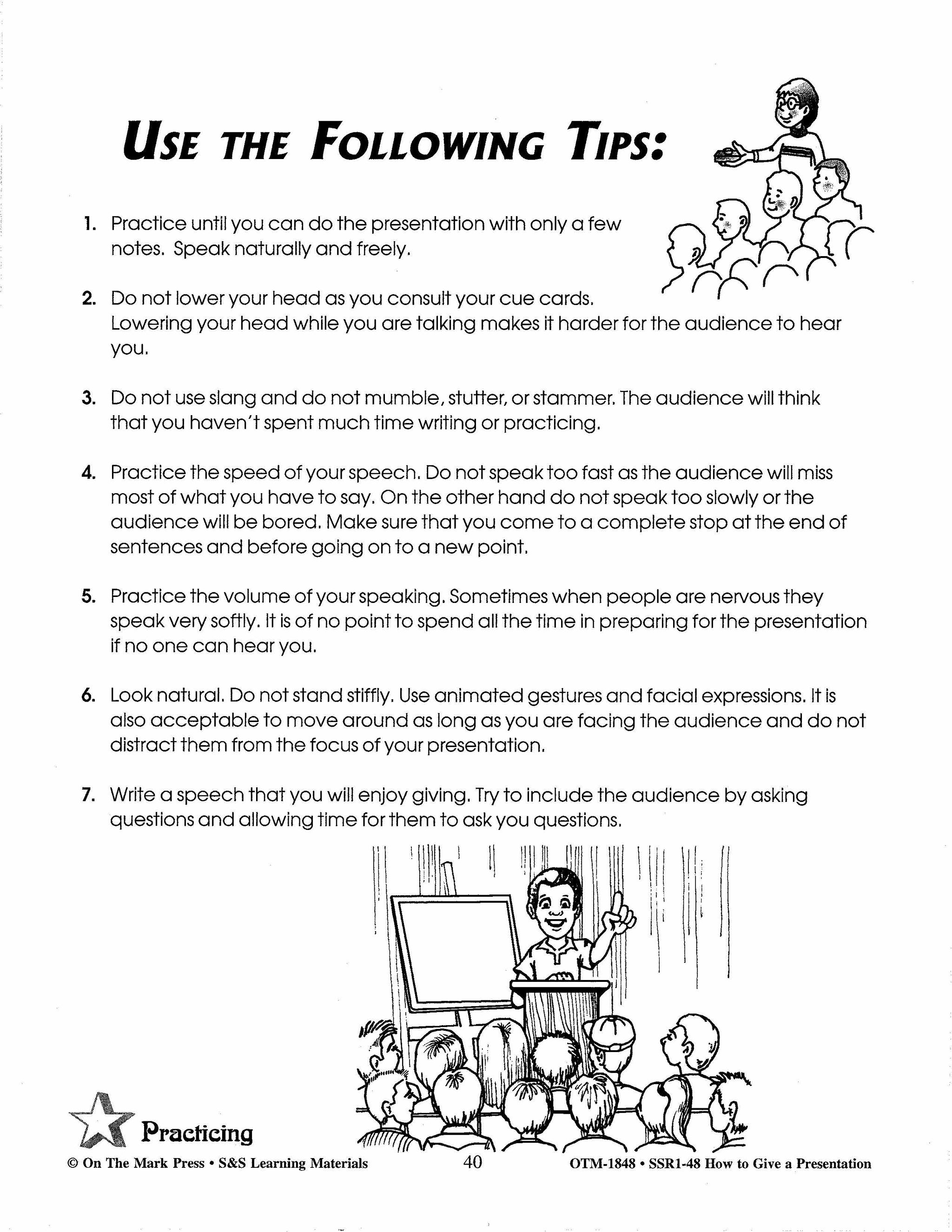 How to Give a Presentation Grades 4-6