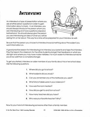 How to Give a Presentation Grades 4-6