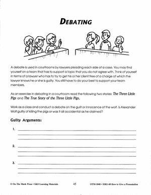 How to Give a Presentation Grades 4-6