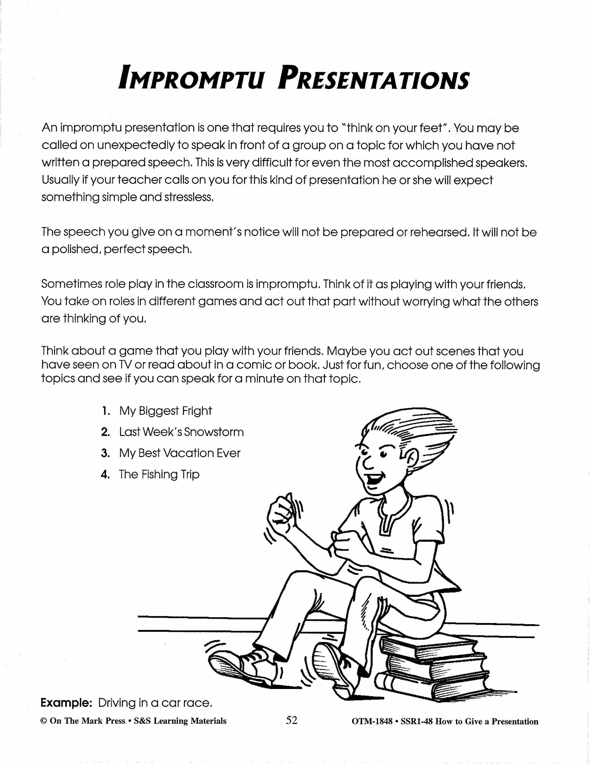 How to Give a Presentation Grades 4-6