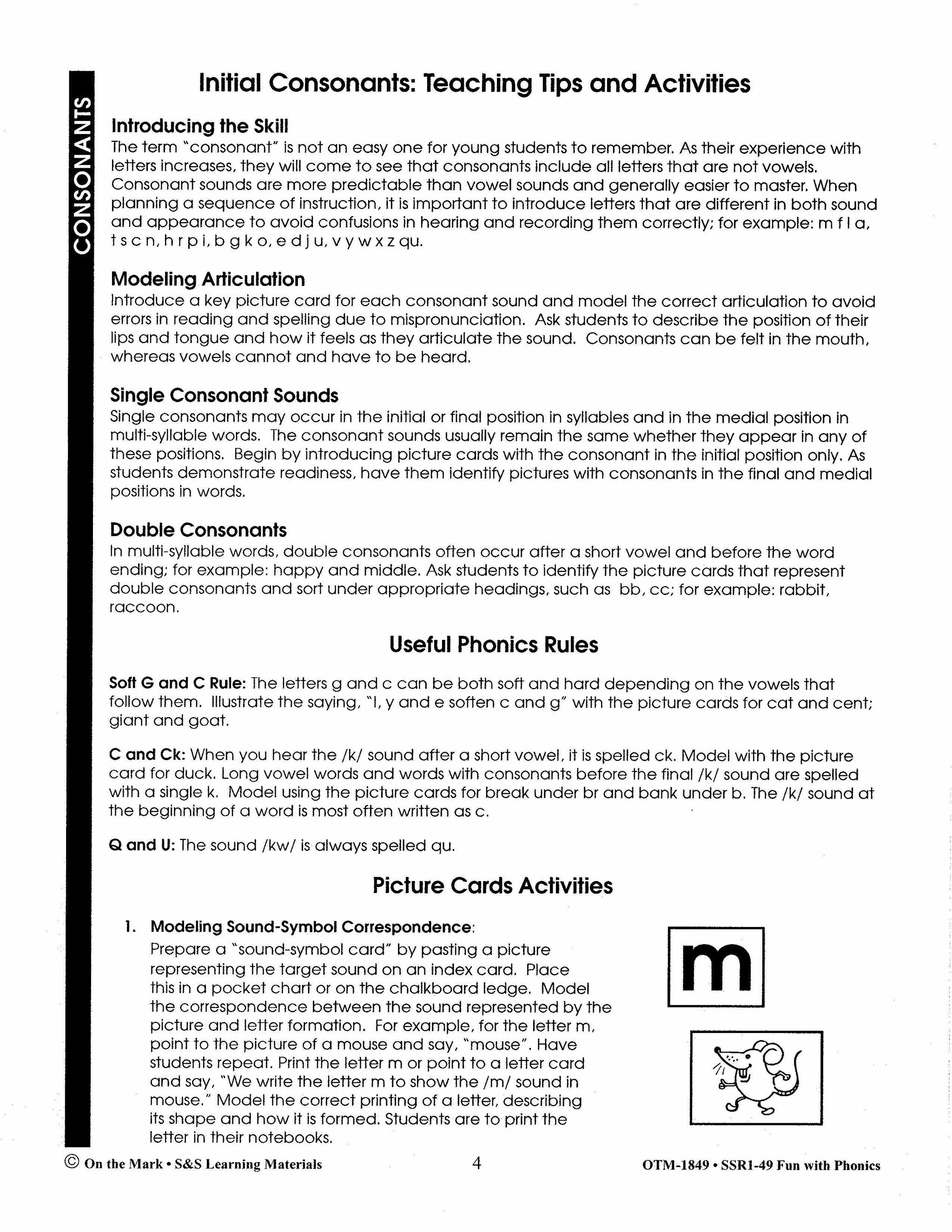 Fun with Phonics - Teaching Tips, Activities & Clip Art Grades 1-3