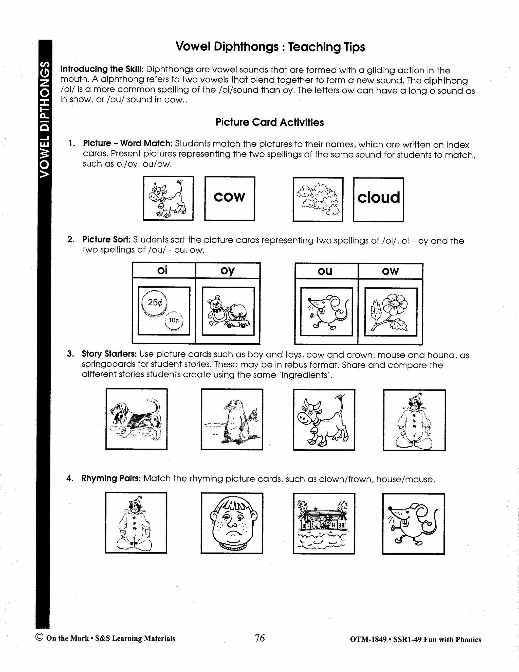 Fun with Phonics - Teaching Tips, Activities & Clip Art Grades 1-3